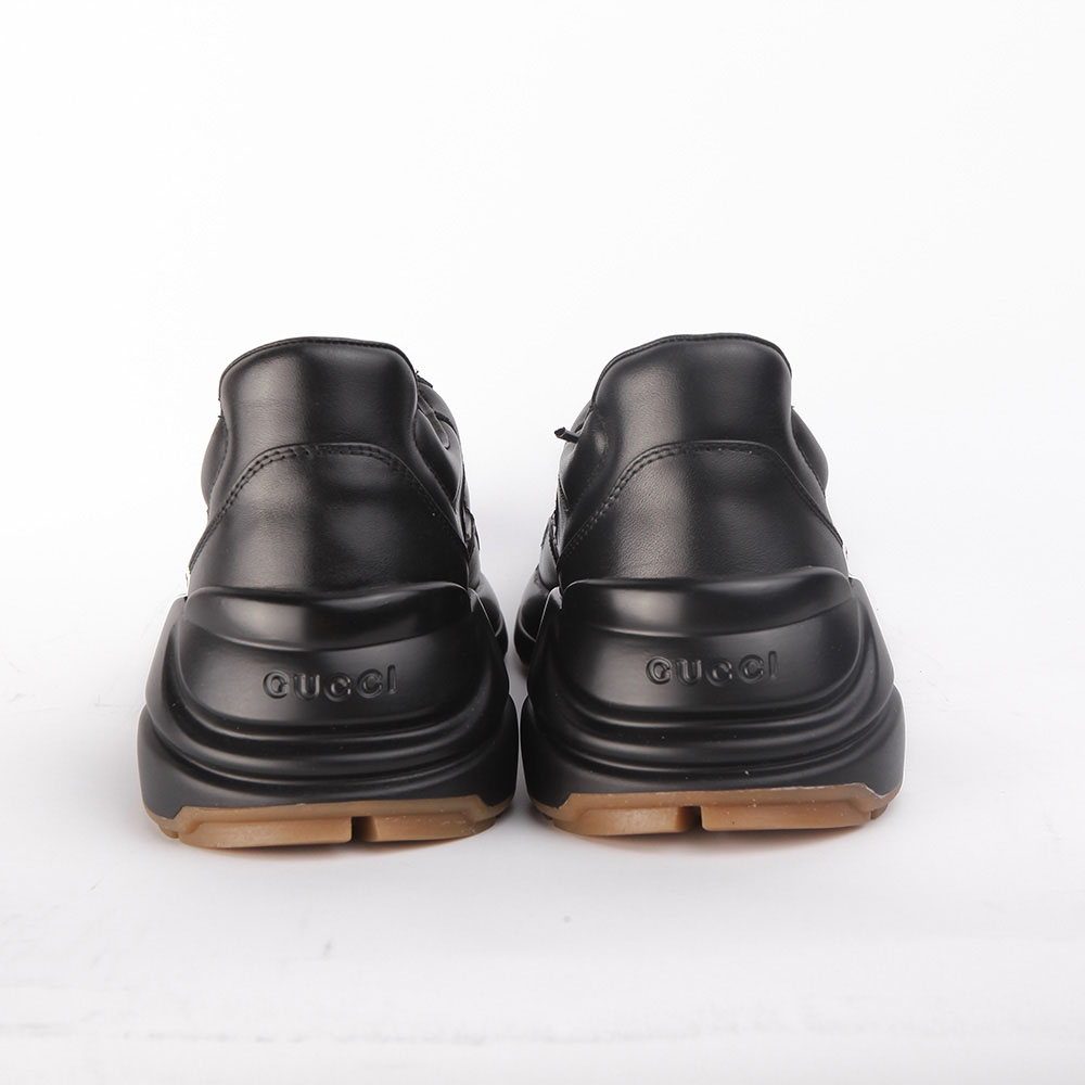 Gucci Rhyton Print Leather Sneaker(Black) - DopestKickz