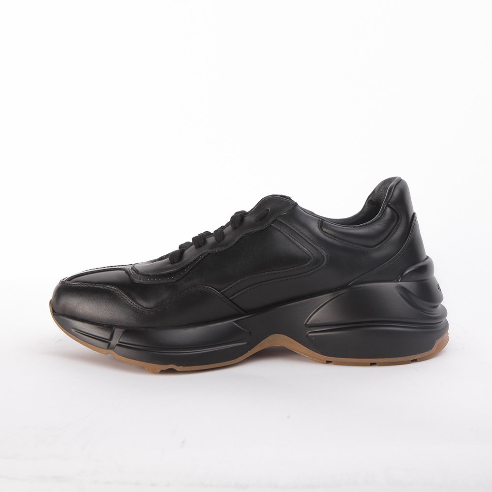 Gucci Rhyton Print Leather Sneaker(Black) - DopestKickz