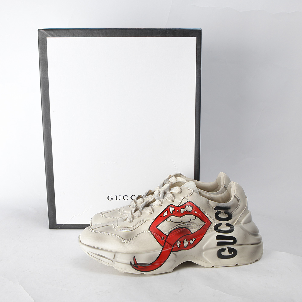 Gucci Rhyton Sneaker With Mouth Print - DopestKickz