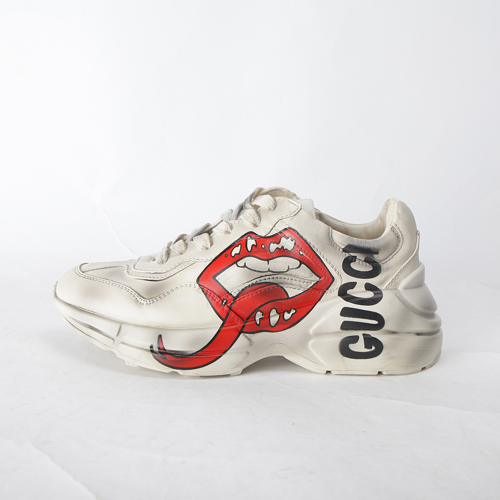 Gucci Rhyton Sneaker With Mouth Print - DopestKickz