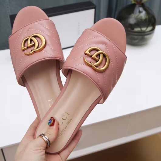 Gucci Women's Slide Sandal With Double G - DopestKickz