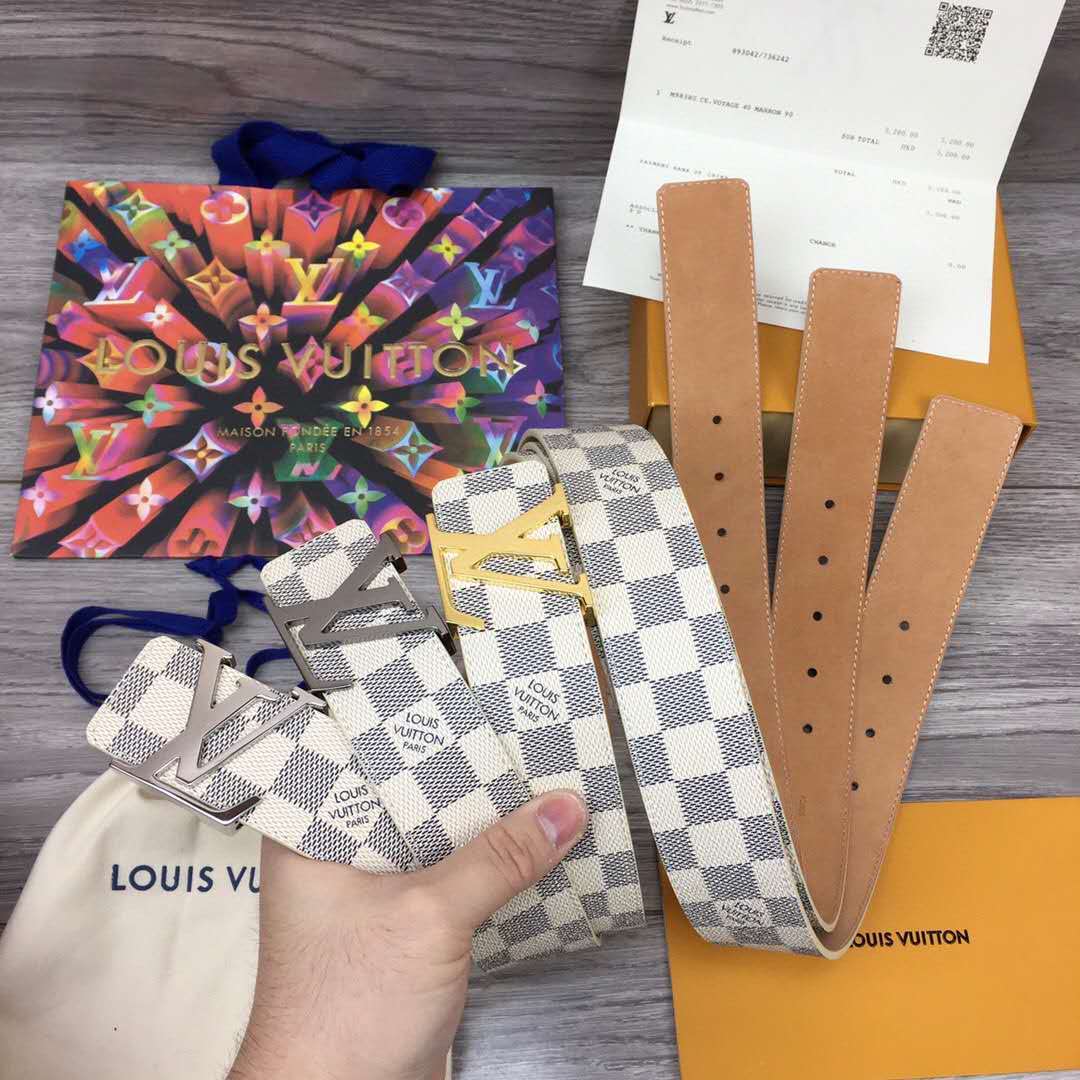 Louis Vuitton Initiales Damier Belt - DopestKickz