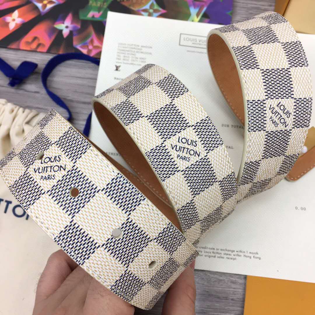 Louis Vuitton Initiales Damier Belt - DopestKickz