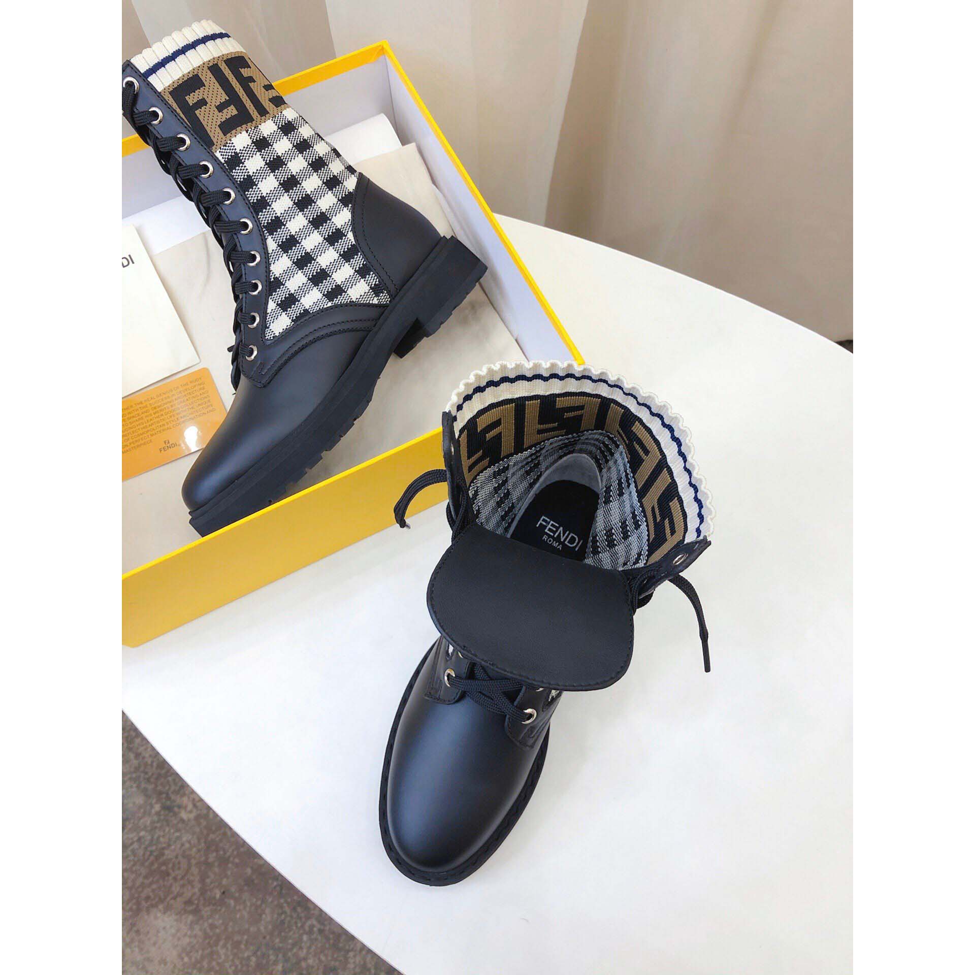 Fendi Leather Biker Boots - DopestKickz