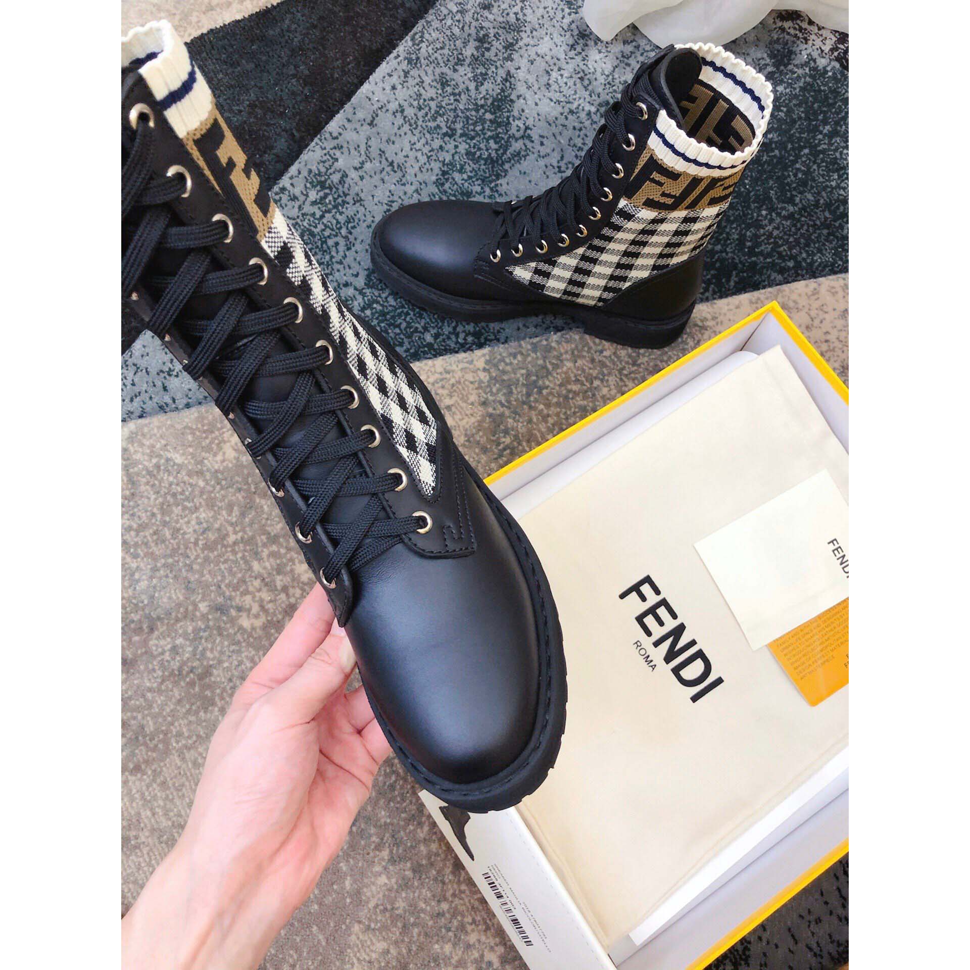Fendi Leather Biker Boots - DopestKickz