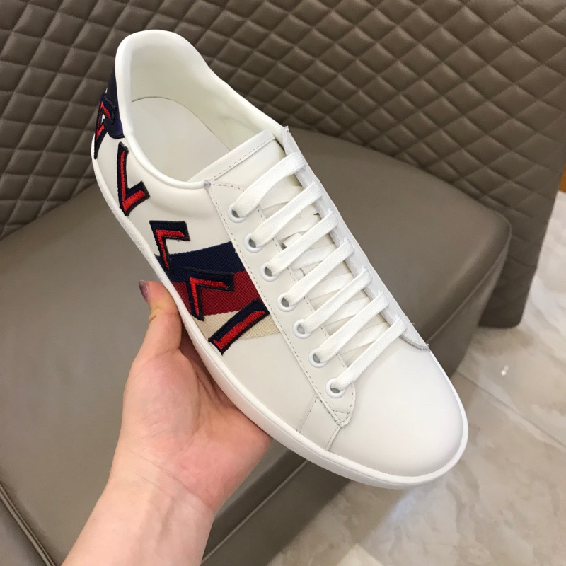 Gucci Letter Ace Embroidered Sneaker - DopestKickz