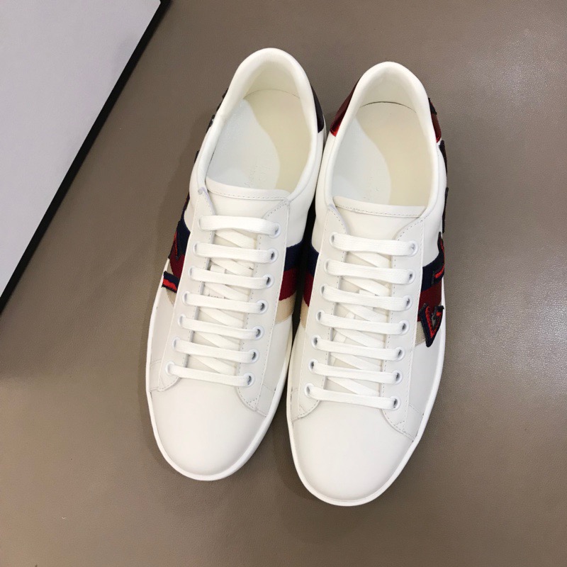 Gucci Letter Ace Embroidered Sneaker - DopestKickz