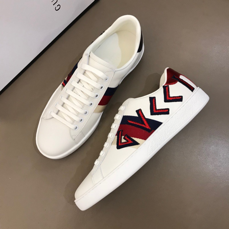 Gucci Letter Ace Embroidered Sneaker - DopestKickz