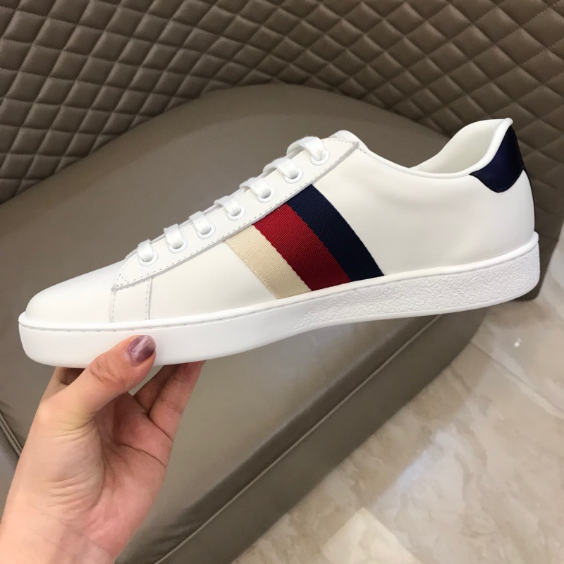Gucci Letter Ace Embroidered Sneaker - DopestKickz