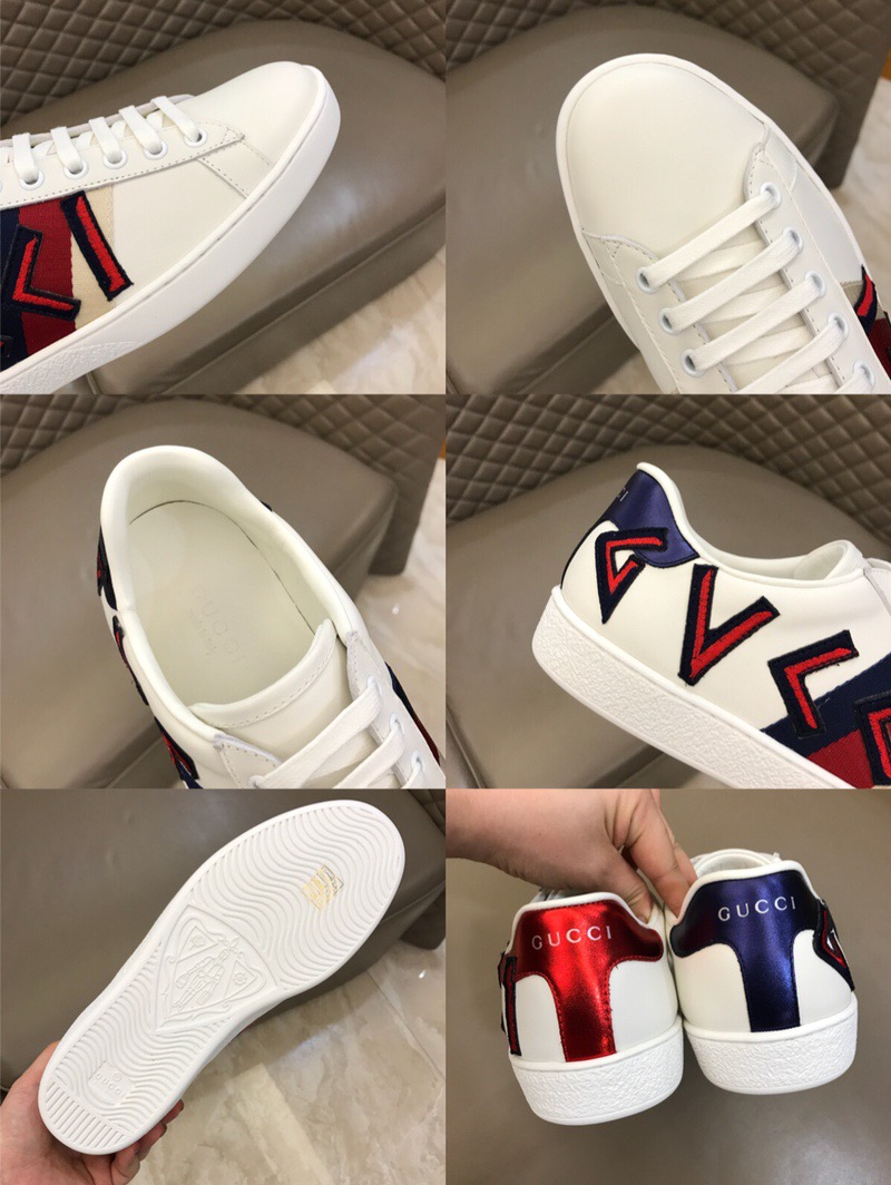 Gucci Letter Ace Embroidered Sneaker - DopestKickz