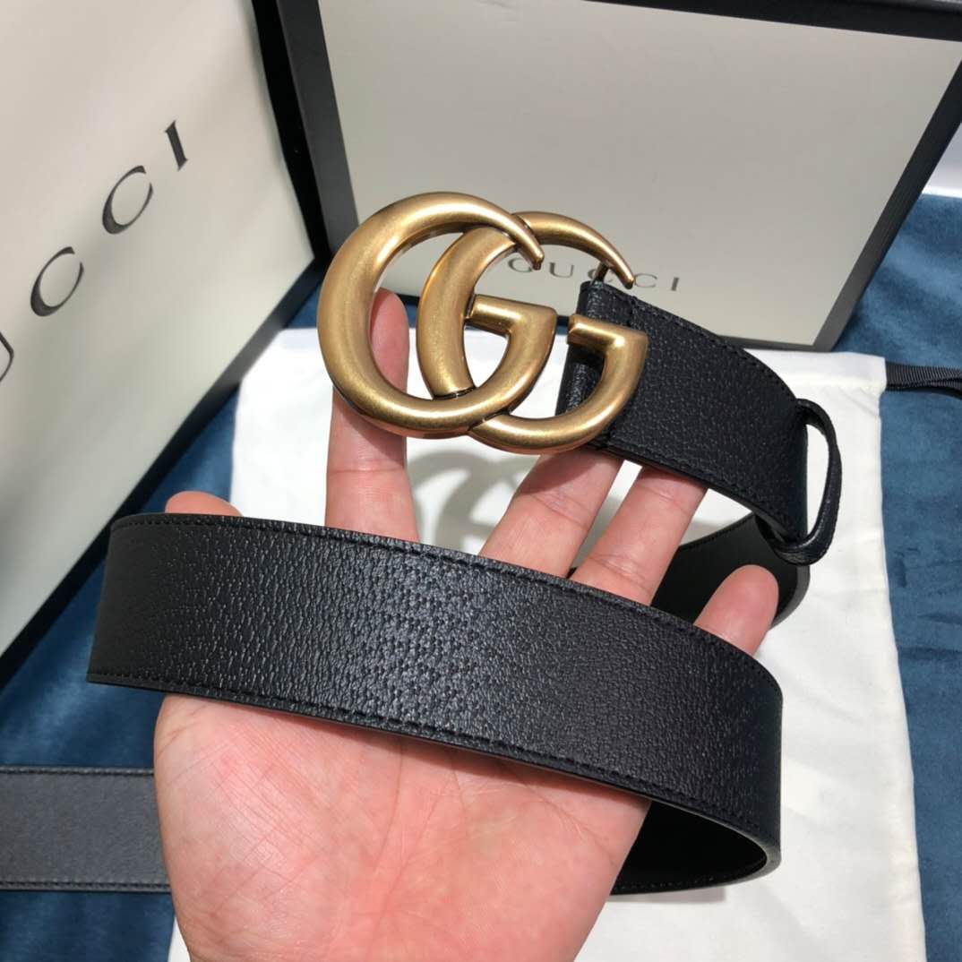 Gucci Black Belt ,1.5 Inch Buckle 3.003W*2.36 H Inches - DopestKickz