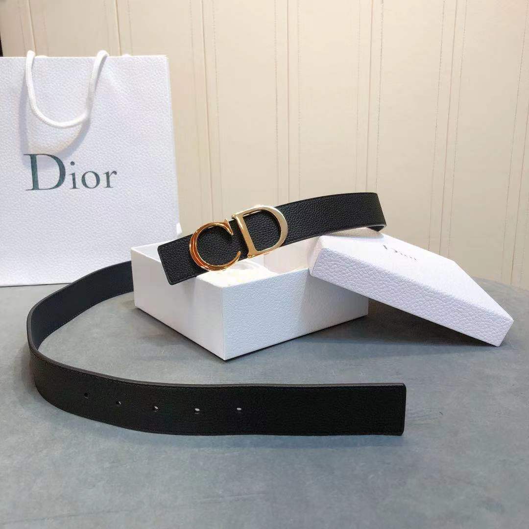 Dior 'CD' Leather Belt - DopestKickz