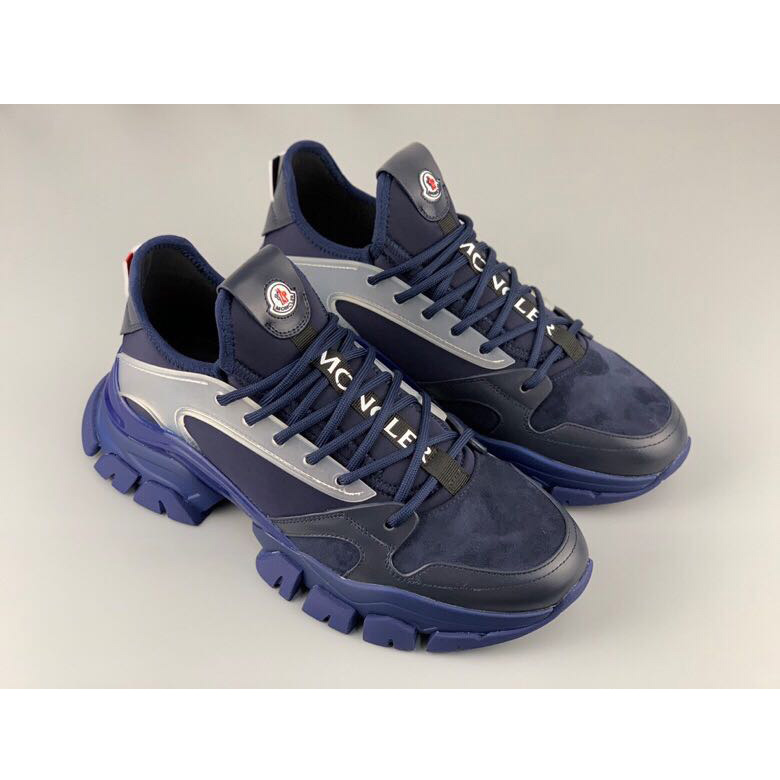 Moncler Logo Patches Lace-up Sneakers - DopestKickz