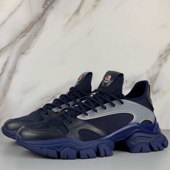 Moncler Logo Patches Lace-up Sneakers - DopestKickz