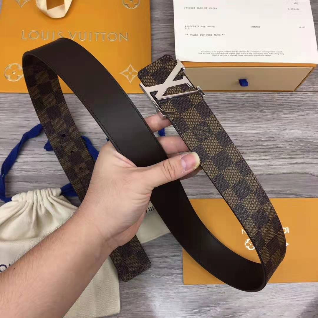 Louis Vuitton Initiales Damier Belt - DopestKickz