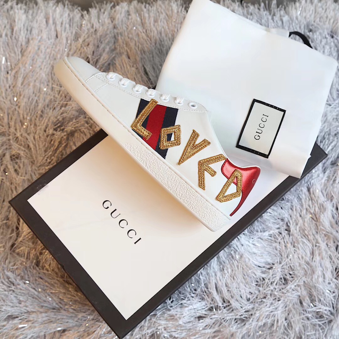 Gucci Ace Embroidered Sneaker - DopestKickz