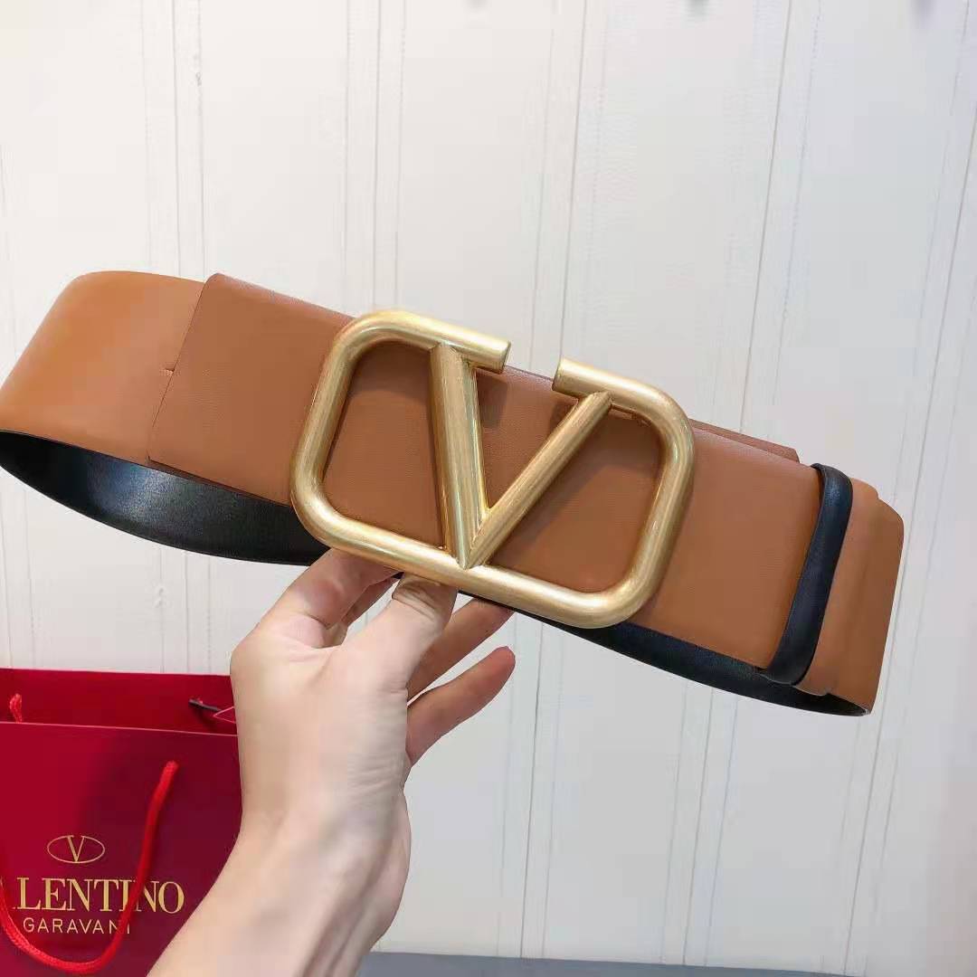 Vlone Leather Belt with V Buckle (width 4.0cm) - DopestKickz