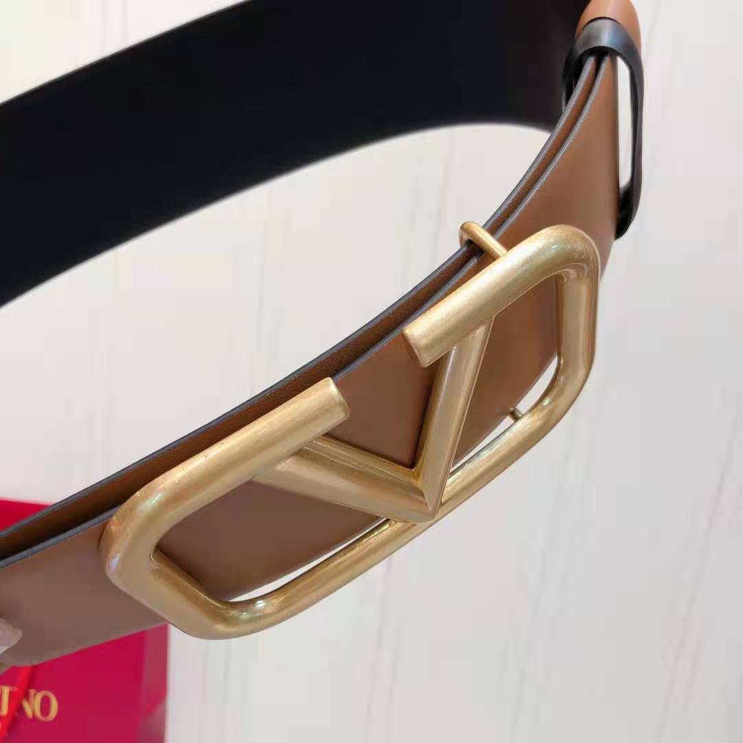 Vlone Leather Belt with V Buckle (width 4.0cm) - DopestKickz