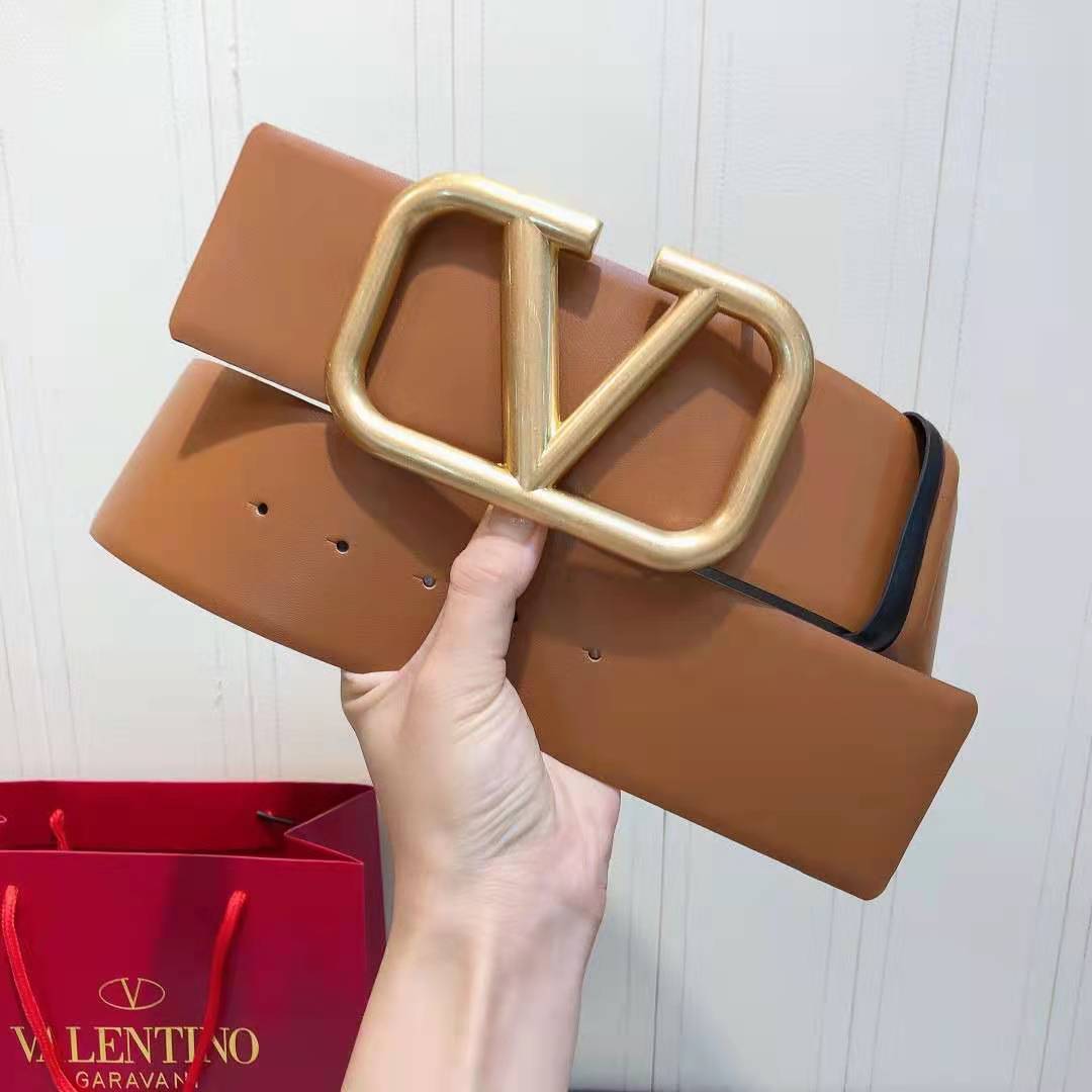 Vlone Leather Belt with V Buckle (width 4.0cm) - DopestKickz