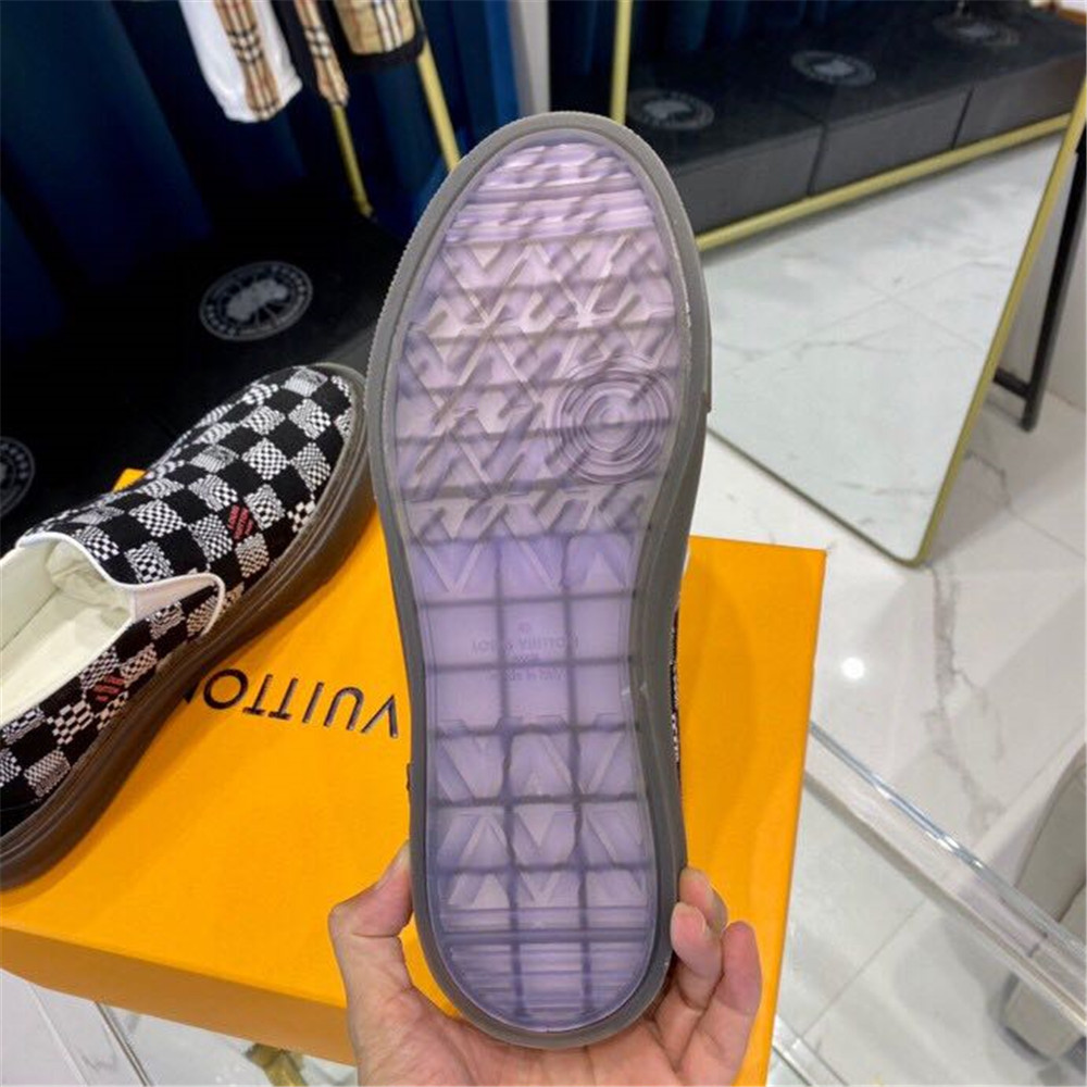 Louis Vuitton  Black Damier Loafers - DopestKickz