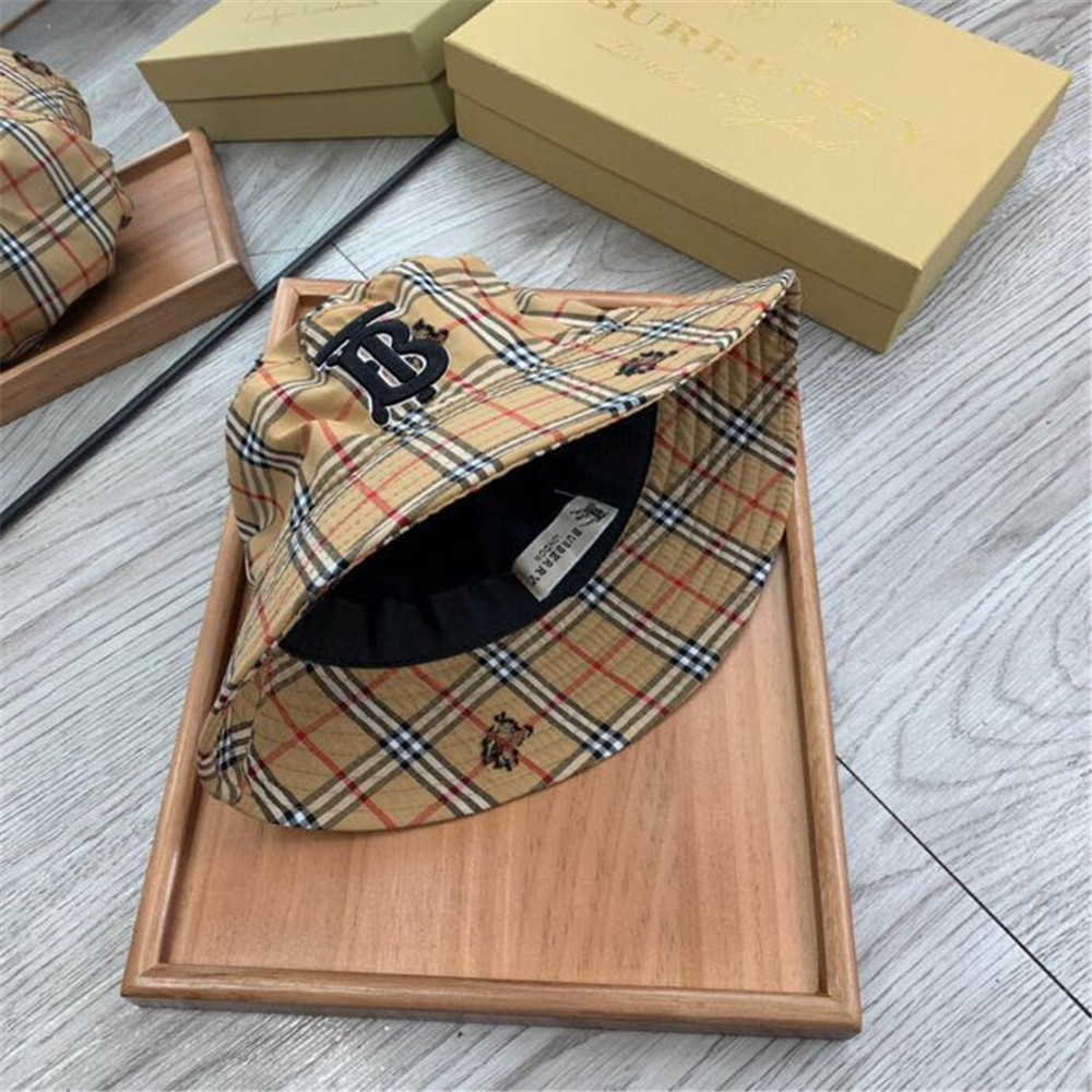 Burberry Monogram Motif Icon Stripe Cotton Bucket Hat - DopestKickz