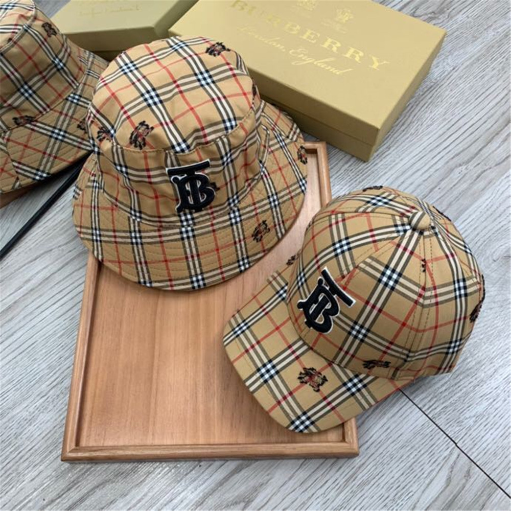 Burberry Monogram Motif Icon Stripe Cotton Bucket Hat - DopestKickz