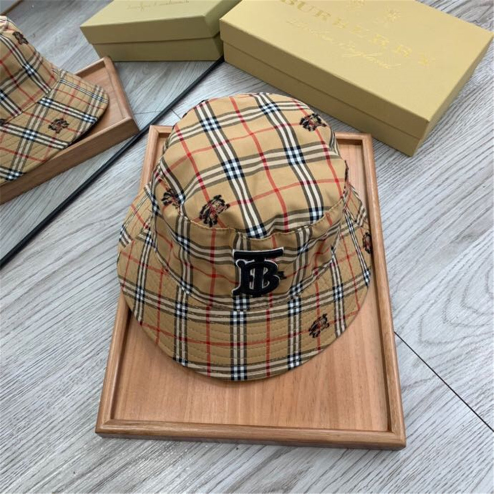 Burberry Monogram Motif Icon Stripe Cotton Bucket Hat - DopestKickz