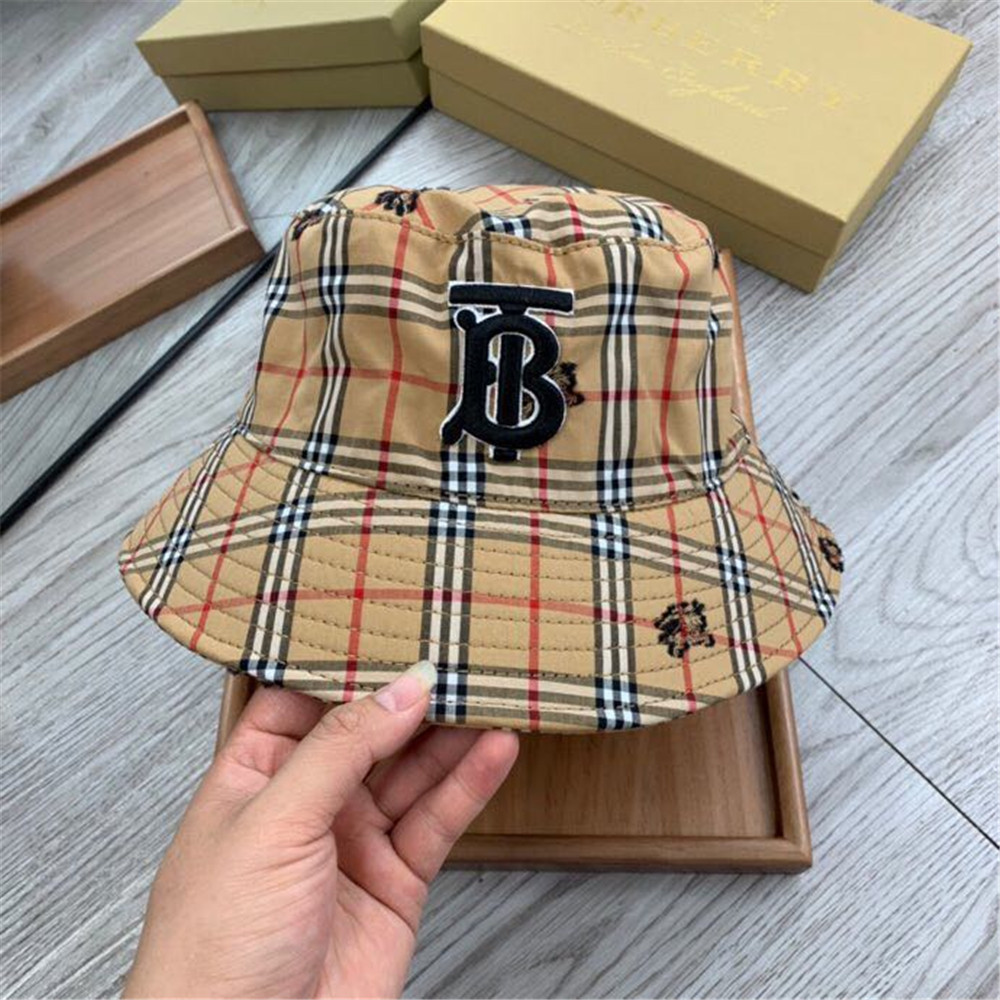 Burberry Monogram Motif Icon Stripe Cotton Bucket Hat - DopestKickz