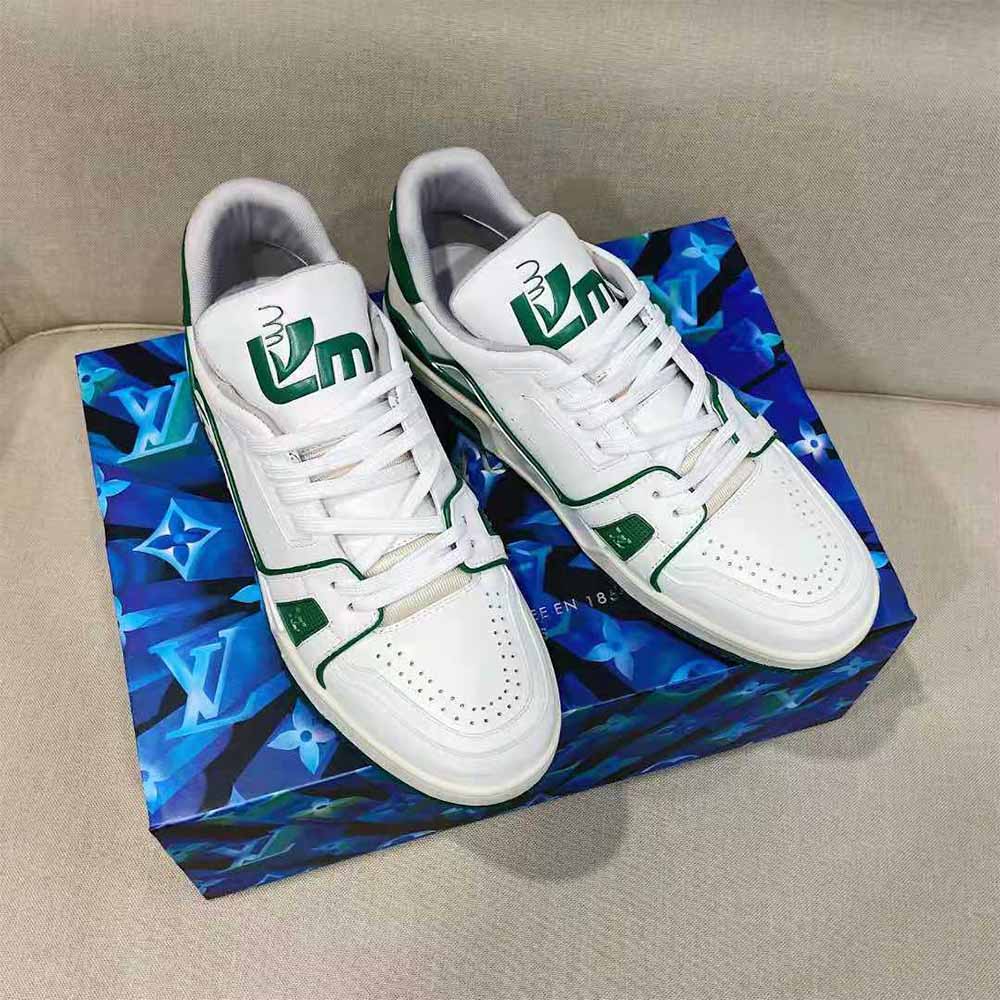 Louis Vuitton Trainer Sneaker Green - DopestKickz