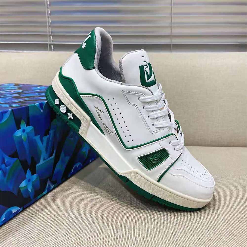 Louis Vuitton Trainer Sneaker Green - DopestKickz