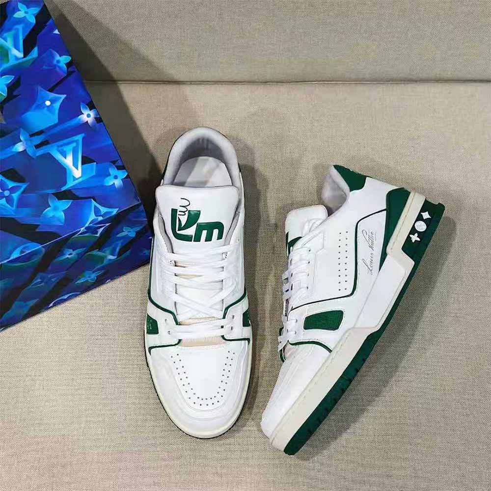 Louis Vuitton Trainer Sneaker Green - DopestKickz