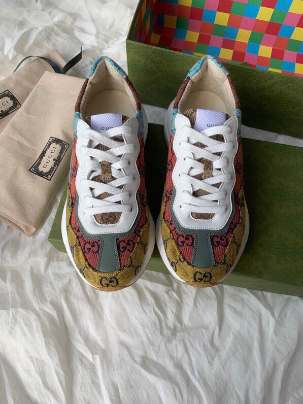 Gucci GG Multicolor Canvas Sneakers For Men And Women - DopestKickz