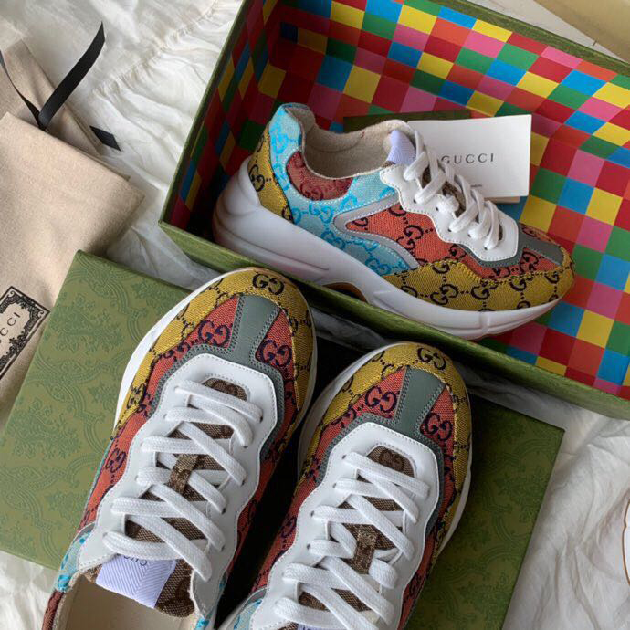 Gucci GG Multicolor Canvas Sneakers For Men And Women - DopestKickz