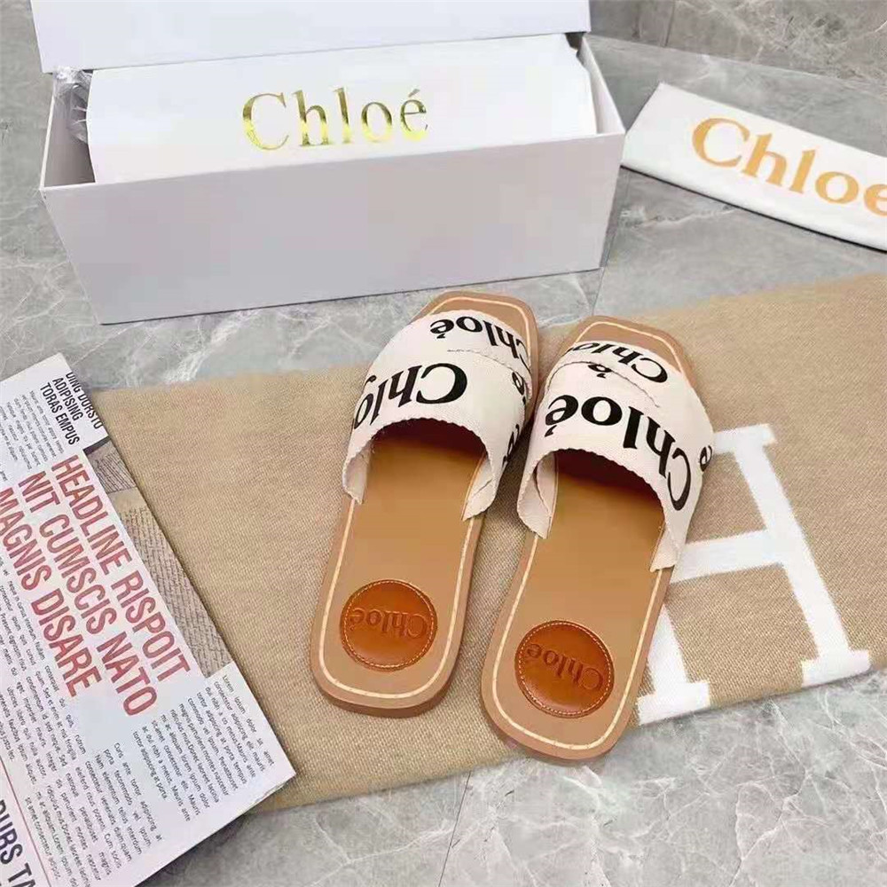Chloe Logo Printed Sandals - DopestKickz