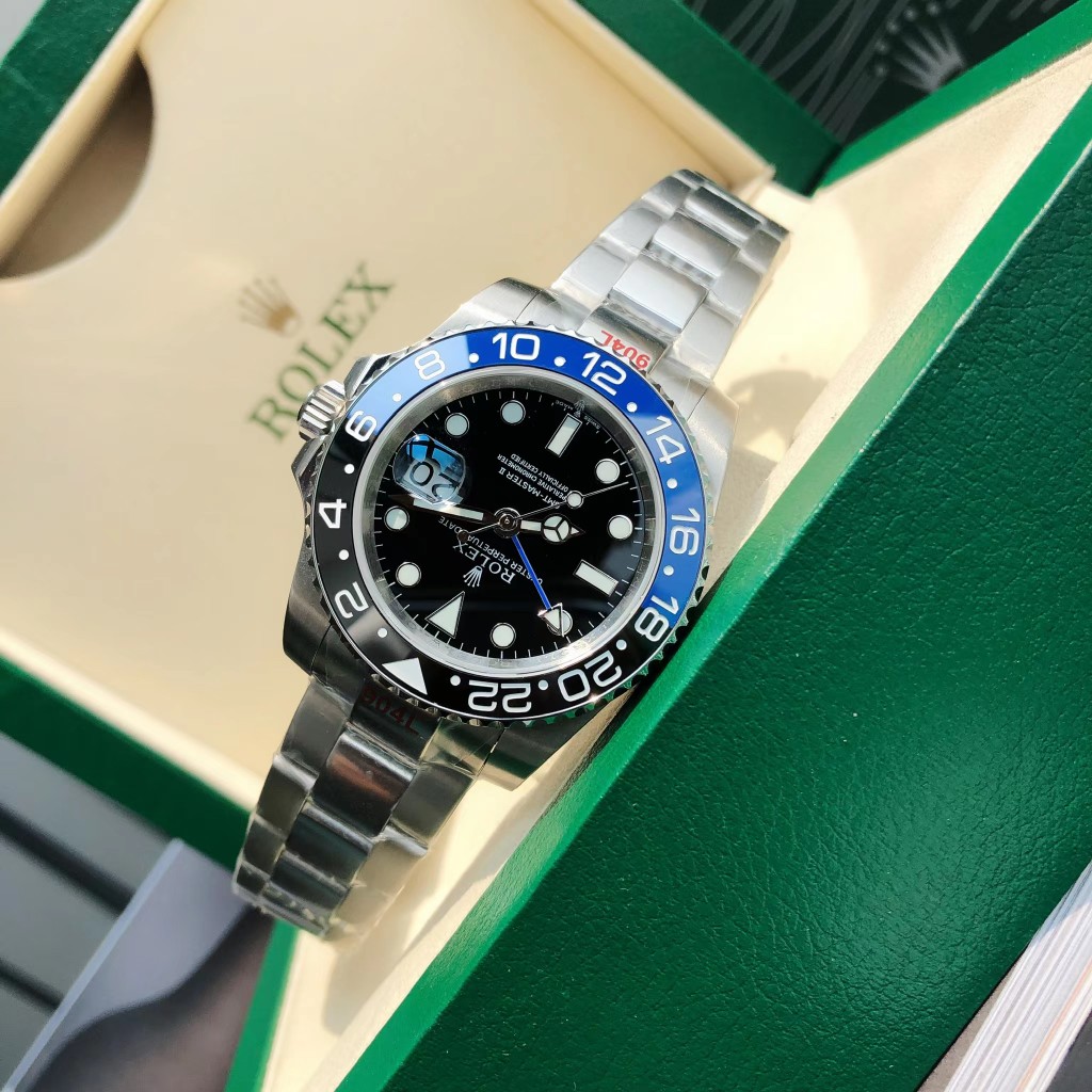 Rolex GMT Master II Batman Steel Automatic Black Dial Men's Watch - DopestKickz