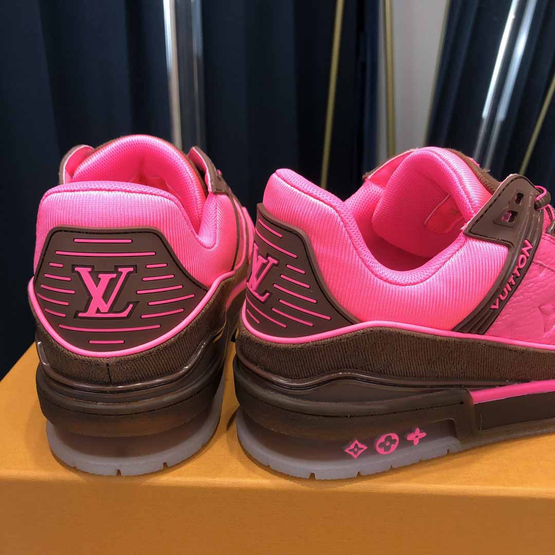Louis Vuitton Trainer Sneaker Pink - DopestKickz