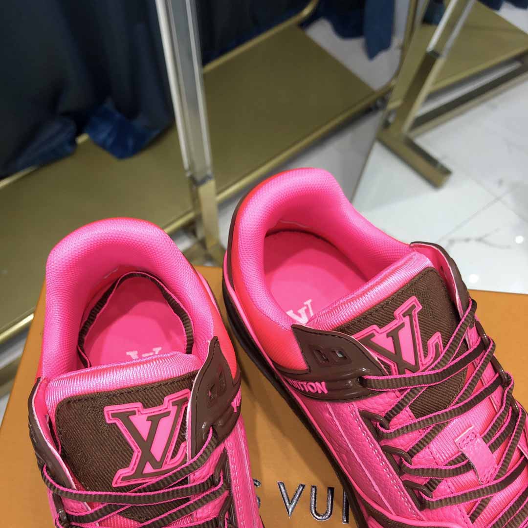 Louis Vuitton Trainer Sneaker Pink - DopestKickz