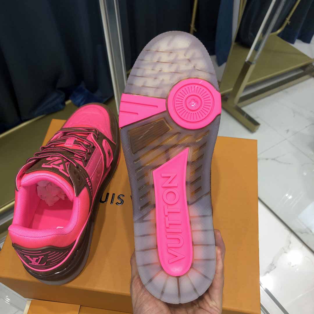Louis Vuitton Trainer Sneaker Pink - DopestKickz
