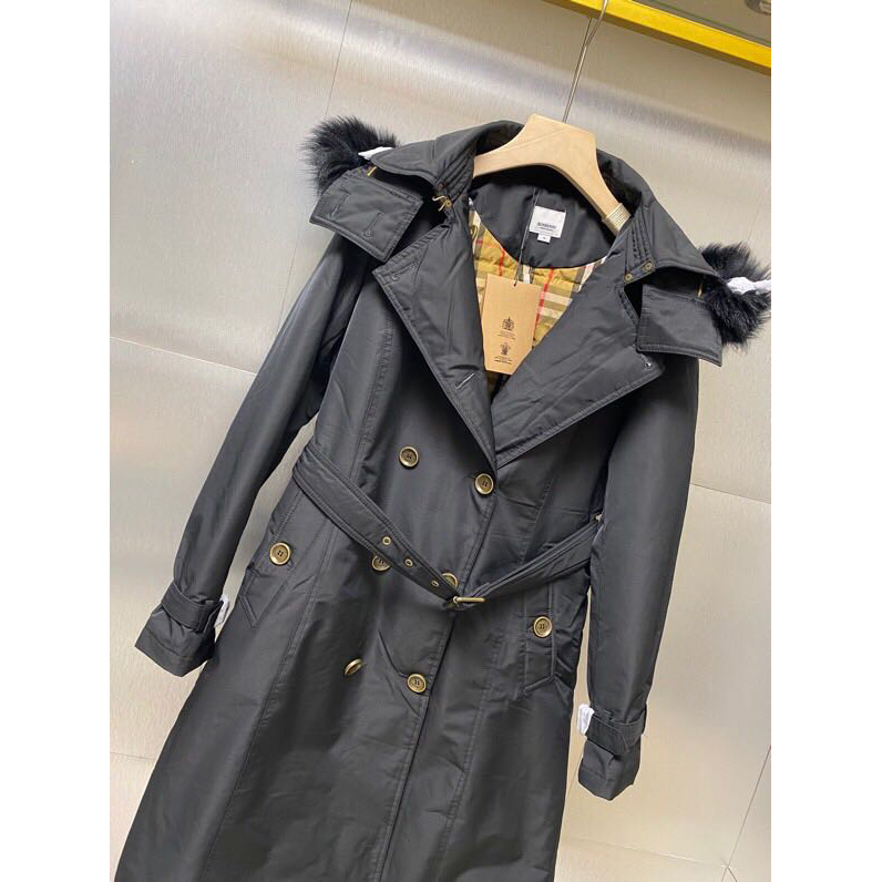 Burberry Belted Double-Breasted Quilted Shell Down Coat - DopestKickz
