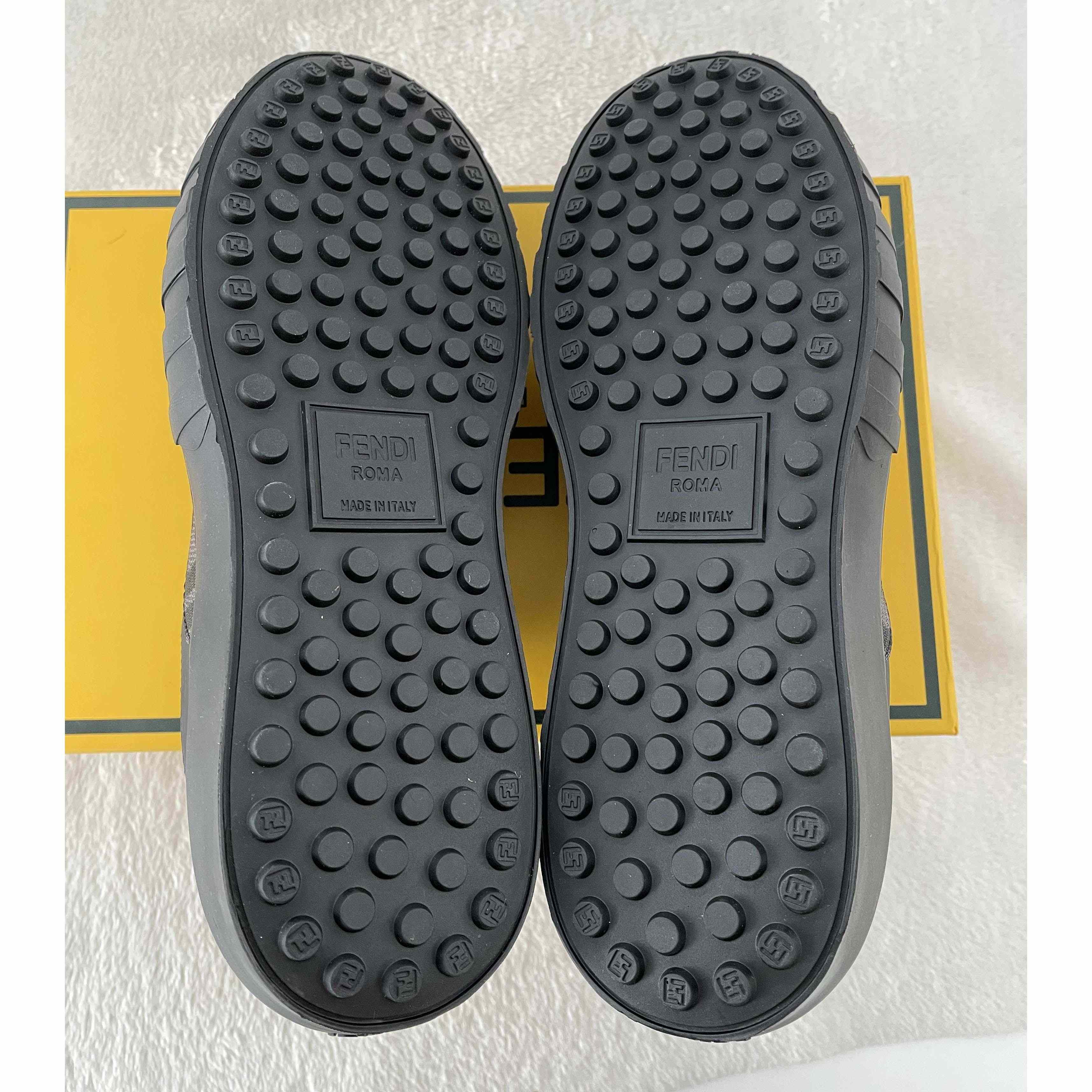 Fendi FF Black Fabric Low-tops Sneaker - DopestKickz