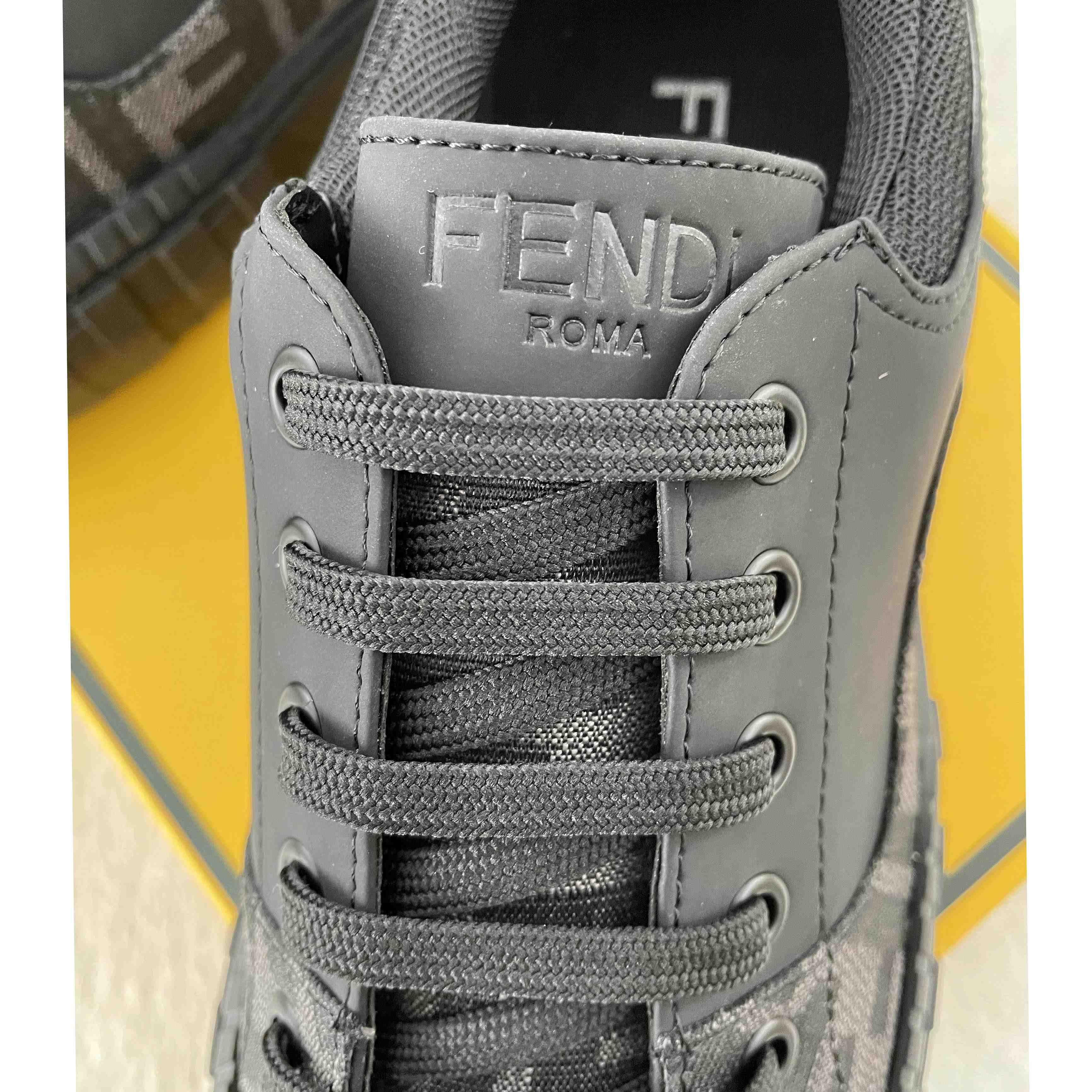 Fendi FF Black Fabric Low-tops Sneaker - DopestKickz