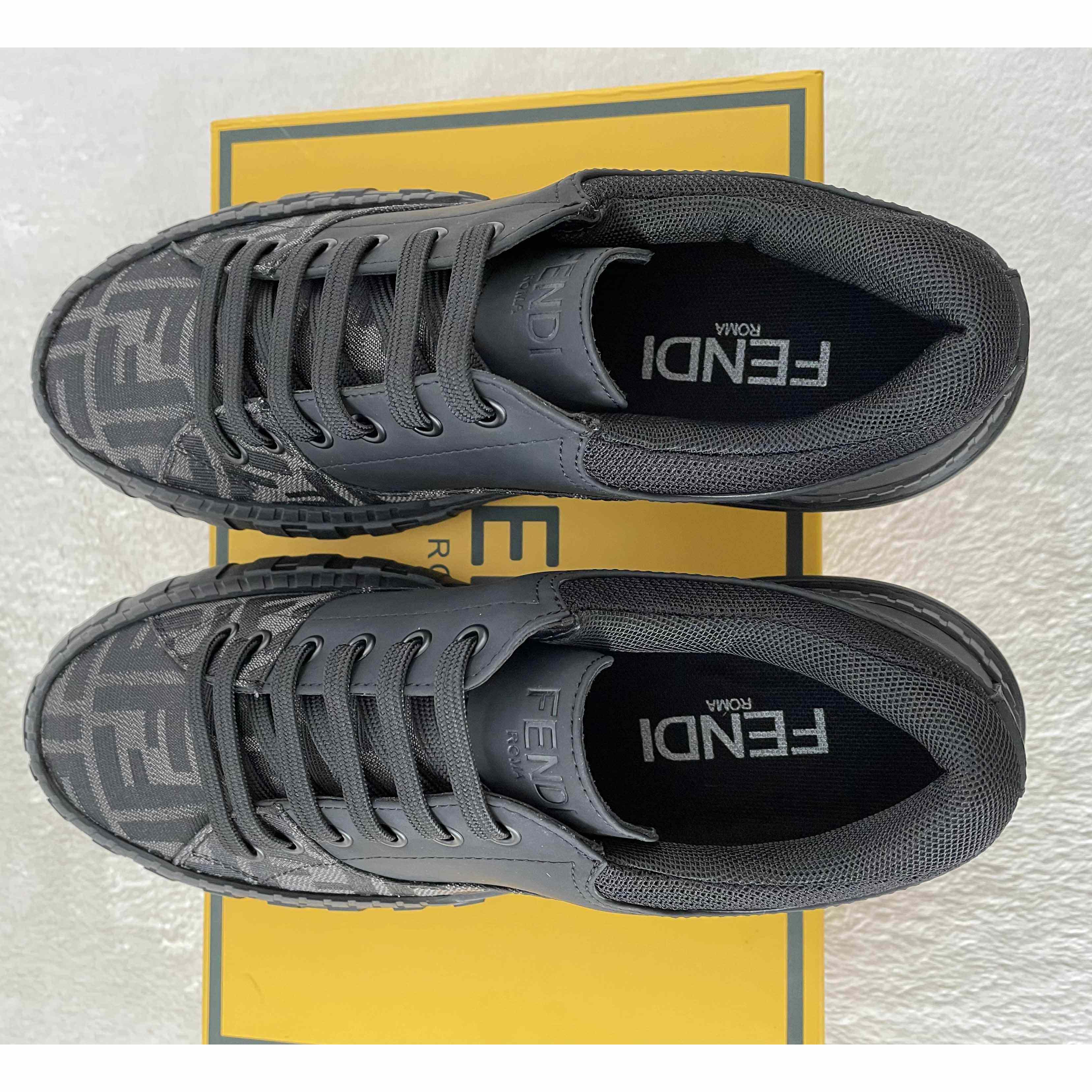 Fendi FF Black Fabric Low-tops Sneaker - DopestKickz