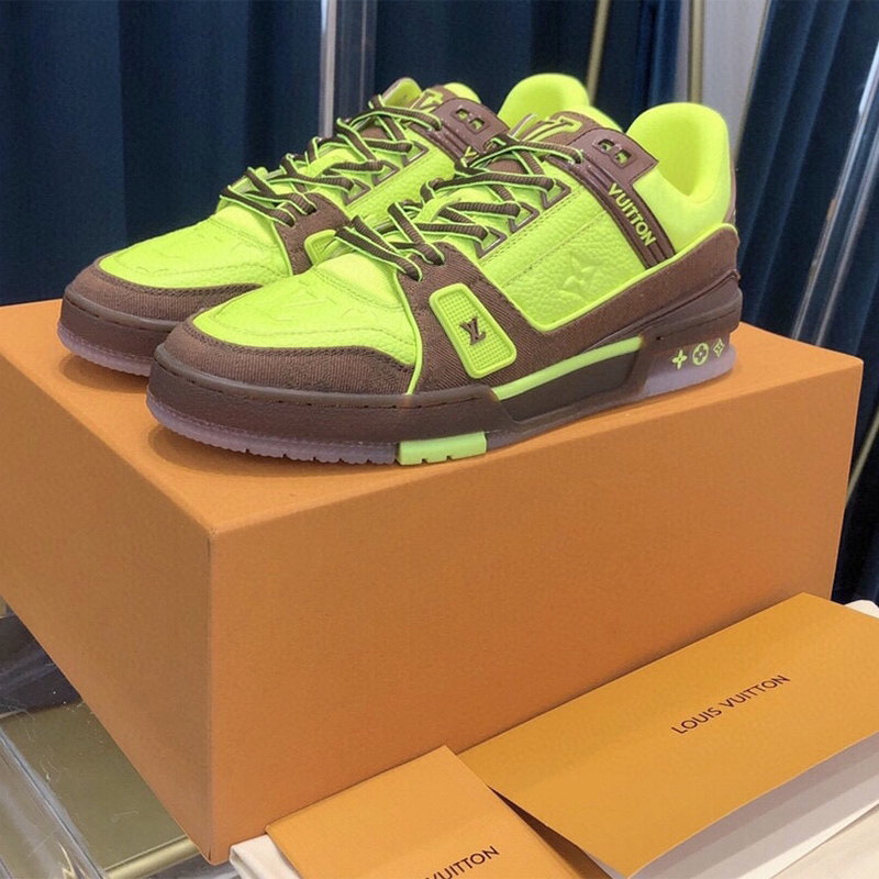 Louis Vuitton Trainer Sneaker Yellow - DopestKickz