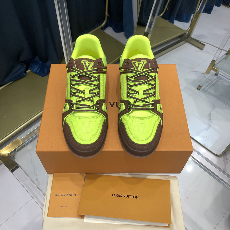 Louis Vuitton Trainer Sneaker Yellow - DopestKickz