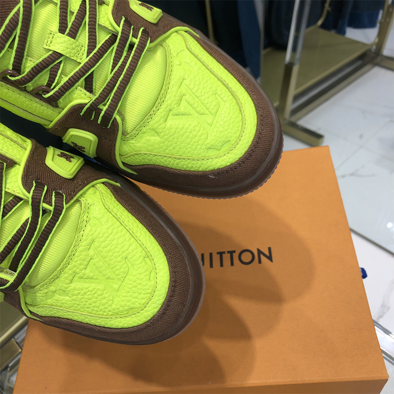 Louis Vuitton Trainer Sneaker Yellow - DopestKickz