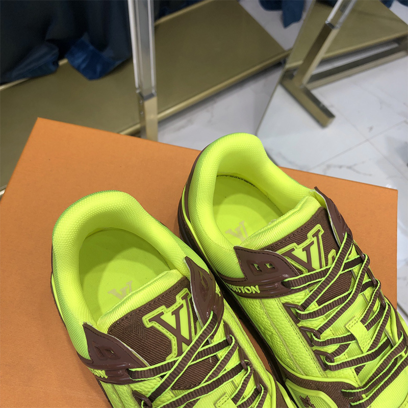 Louis Vuitton Trainer Sneaker Yellow - DopestKickz