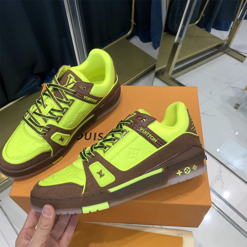 Louis Vuitton Trainer Sneaker Yellow - DopestKickz