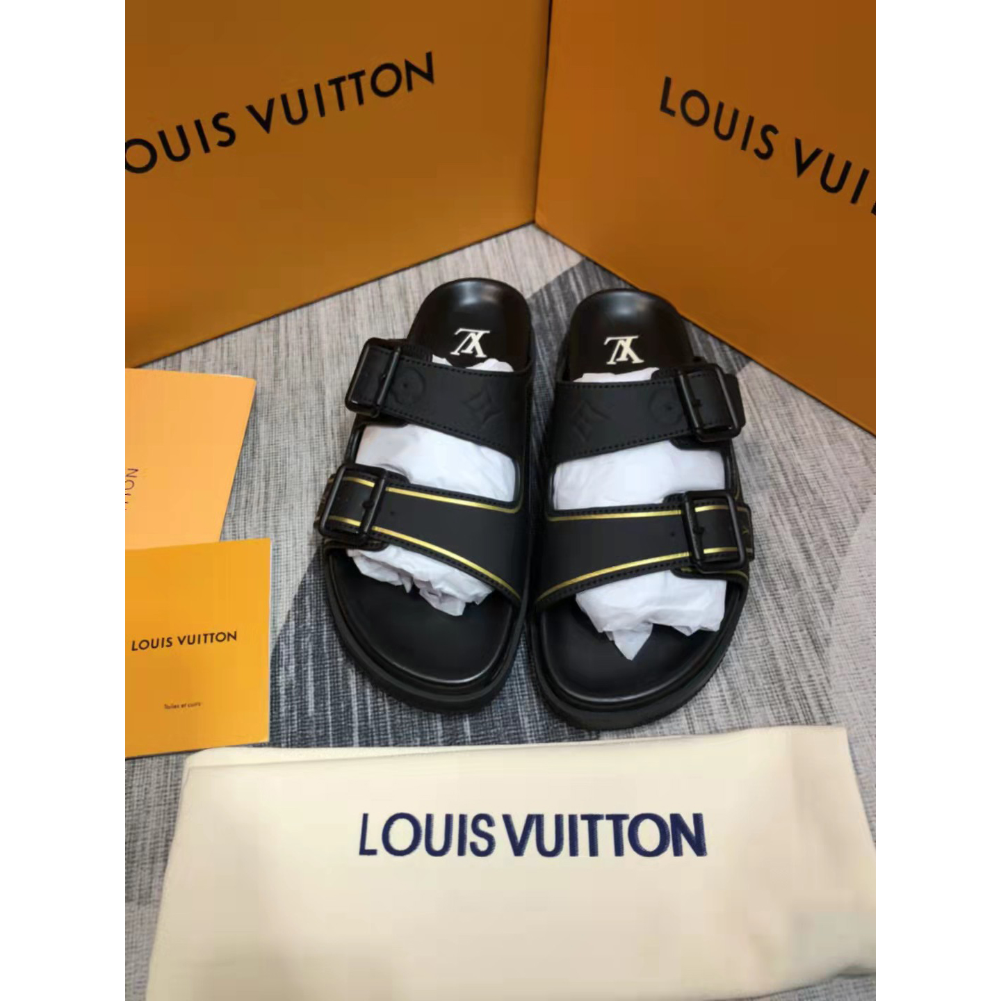 Louis Vuitton Monogram Sandals - DopestKickz