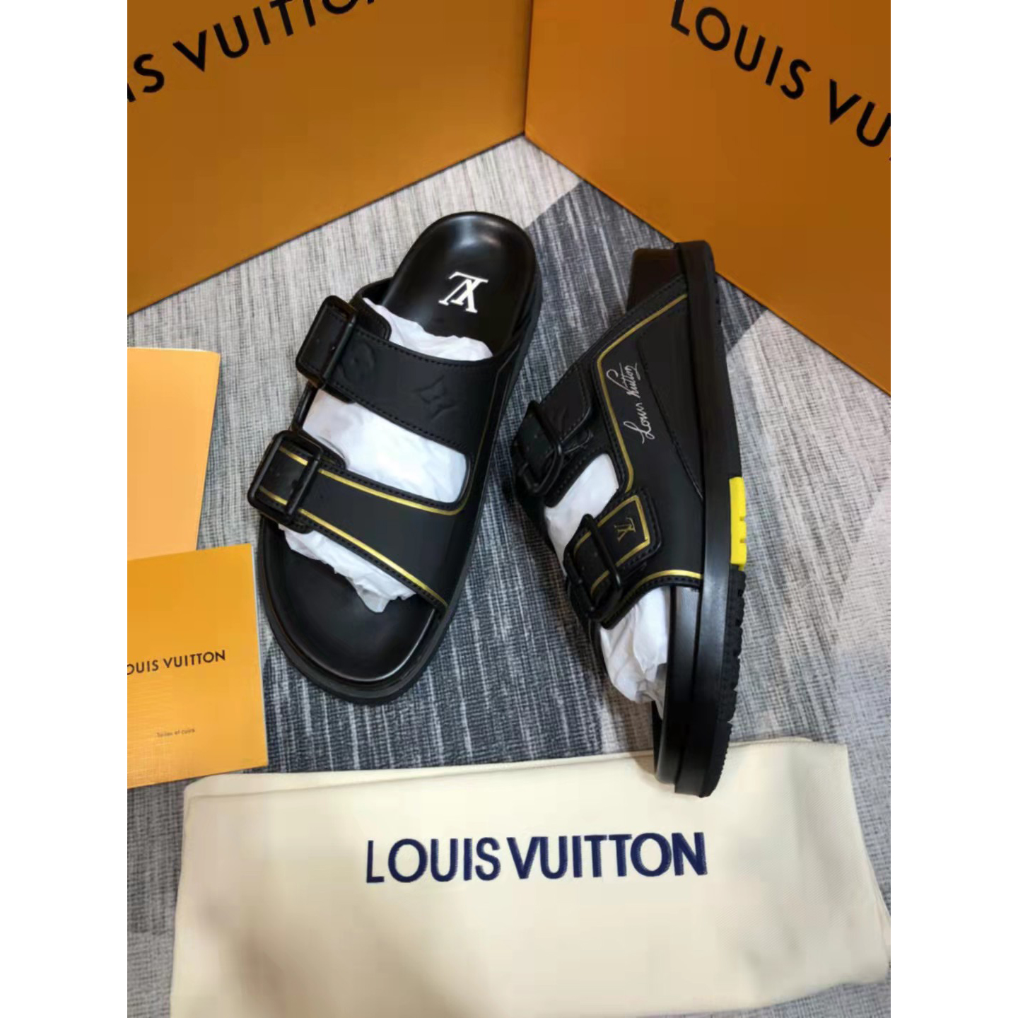 Louis Vuitton Monogram Sandals - DopestKickz