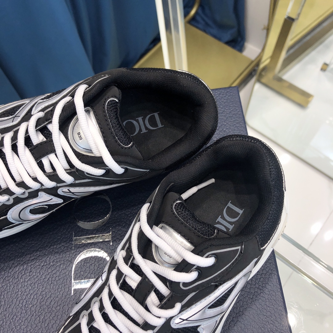 Dior B30 Sneaker Black Mesh And Technical Fabric - DopestKickz